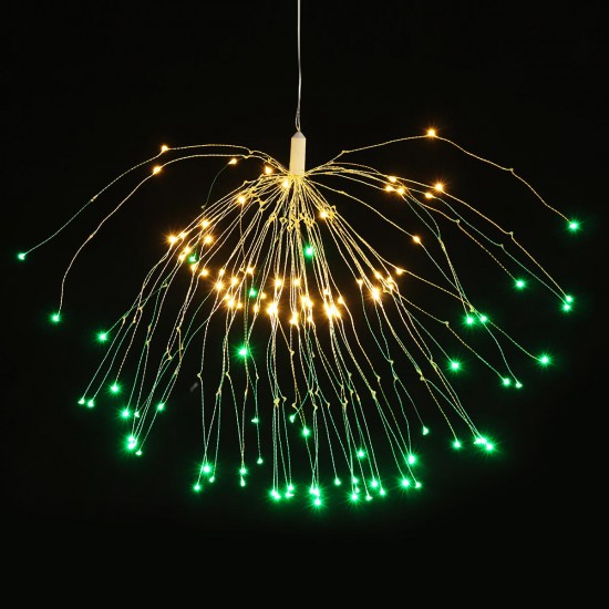 Battery Supply 8 Modes 240 LED Hanging Firework Fairy Wire String Light Christmas Wedding Decor Lamp