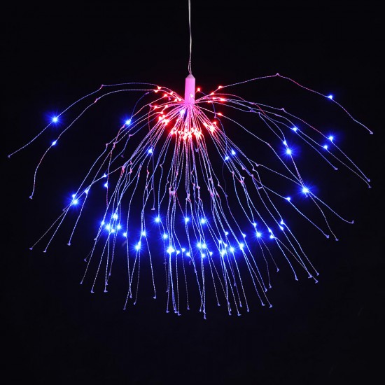 Battery Supply 8 Modes 240 LED Hanging Firework Fairy Wire String Light Christmas Wedding Decor Lamp