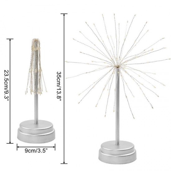 Battery Supply 90LED Firework Starburst Fairy String Light Table Lamp + Remote Control for Home Decoration