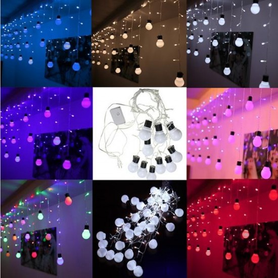 Colorful 48 LEDs 10 Bulbs Fairy Light String Wedding Xmas Party Decoration 110V Christmas Decorations Clearance Christmas Lights