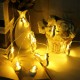 DC3V 1.8M 0.3W Battery Powered Wooden Snowman Shape 10LED Fairy String Light for Christmas Party Decor