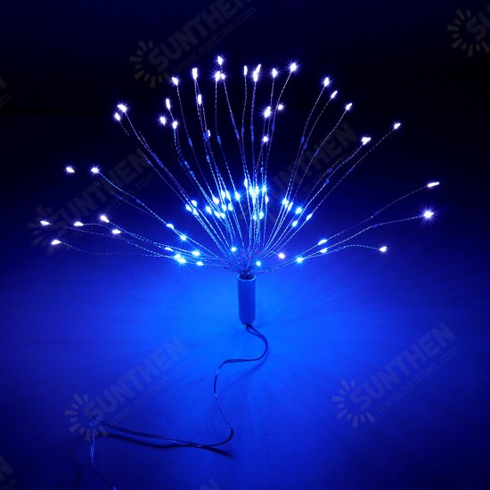 DC5V USB DIY Firework Starburst 120 LED Sliver Fairy String Light Remote Control Christmas Decor