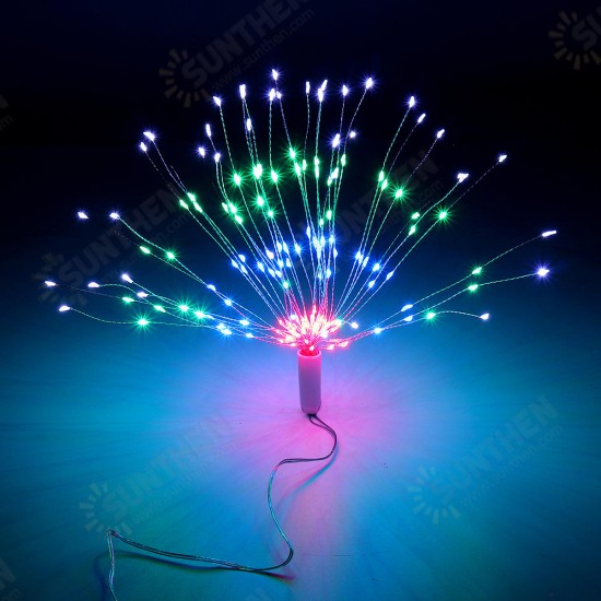 DC5V USB DIY Firework Starburst 120 LED Sliver Fairy String Light Remote Control Christmas Decor