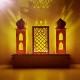 DIY LED Light Wooden Eid Mubarak Plaque Ramadan Home Party Ornament