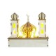 DIY LED Light Wooden Eid Mubarak Plaque Ramadan Home Party Ornament