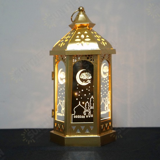 Eid Mubarak Ramadan LED Night Light Lantern Lamp Islam Hanging Decoration