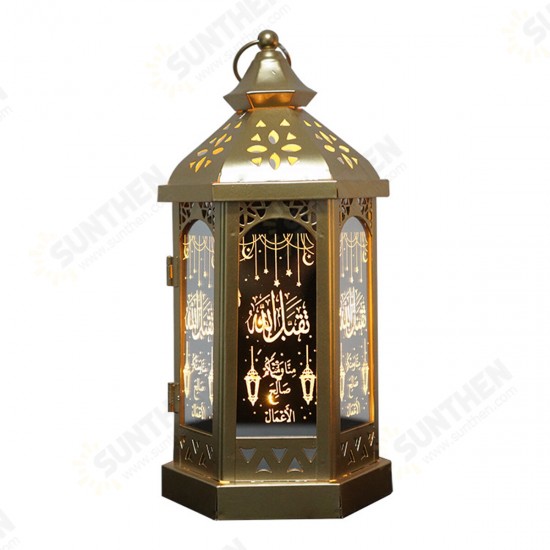 Eid Mubarak Ramadan LED Night Light Lantern Lamp Islam Hanging Decoration