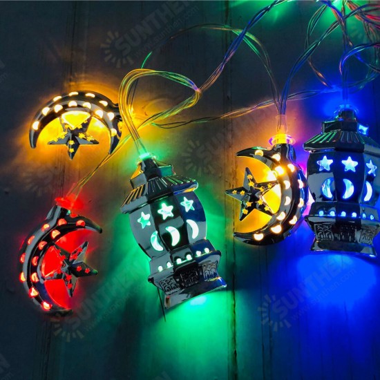 Festival Light Ramadan Eid Mubarak Decorations LED Star Moon Lanterns A