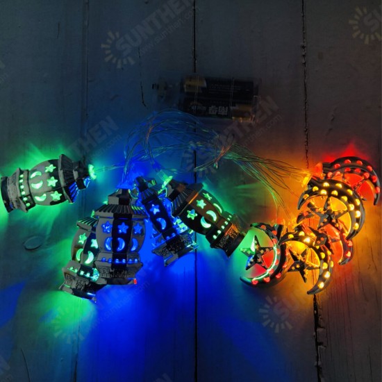 Festival Light Ramadan Eid Mubarak Decorations LED Star Moon Lanterns A