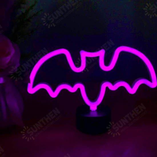 Halloween Decoration LED Neon Sign Light Indoor Night Table Lamp for Party Living Room Wedding Home Decoration