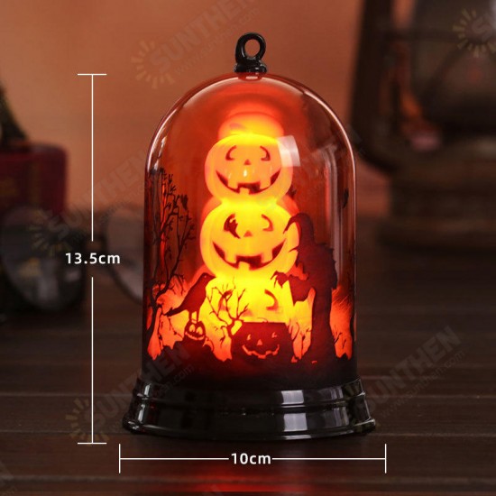 Halloween Small Lampshade Humorous Pumpkin Witch Black Cat Night Light Decoration Home Furnishing Holiday Gift