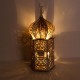 Islam Eid Ramadan Mubarak Decoration Wooden Golden LED Lantern Basswood Night Light