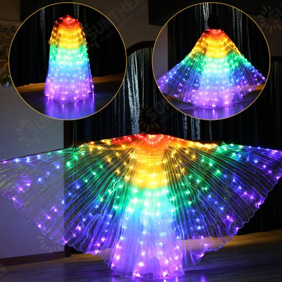 LED Isis Wings Night Light Glow Up Lamp Costume Belly Dance Egyptian Club Show With Stick