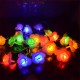 LED Lace Roses Fairy String Light Lamp Tree Wedding Garden Home Decoration EU Plug AC220V