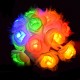 LED Lace Roses Fairy String Light Lamp Tree Wedding Garden Home Decoration EU Plug AC220V