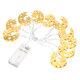 LED Ramadan Moon Fairy String Light Battery Supply Islamic Lamps Party Home Decor