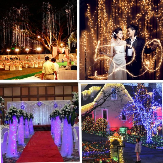 LED String Light Remote Control USB 10M 100LED for Christmas Festival Wedding Party Garland Decor