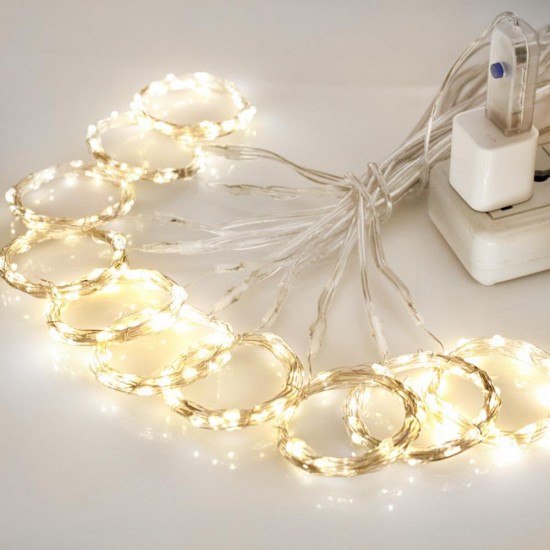 3M*3M USB 15W IP67 8 Modes Remote Control 300 LED Curtain Fairy String Holiday Light DC5V