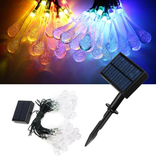 Solar Powered 30LEDs 8 Modes Fairy String Lights for Indoor Outdoor Christmas Garden Patio Party