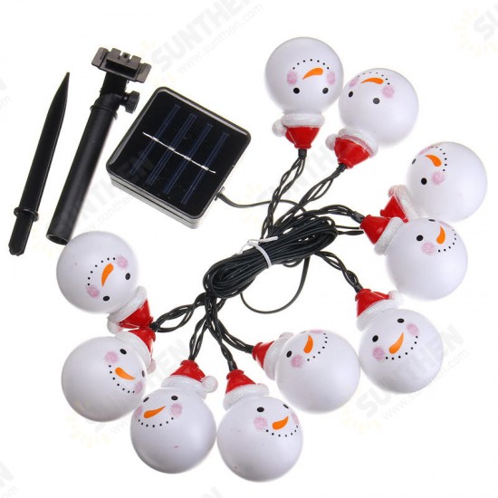 Solar Powered 3.5M 20LEDs Snowman Fairy String Light Outdoor Christmas Holiday Decoration