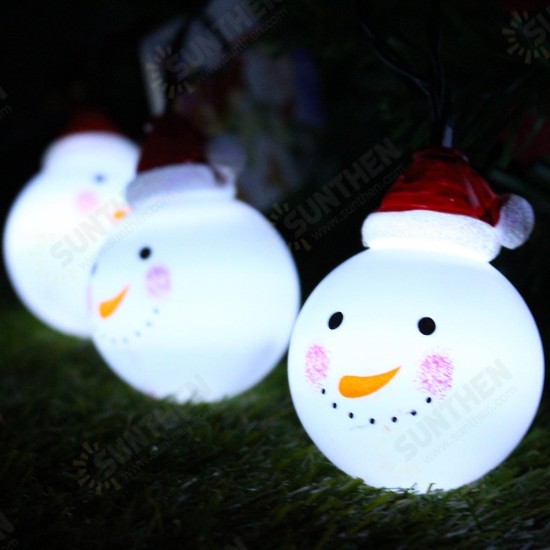 Solar Powered 3.5M 20LEDs Snowman Fairy String Light Outdoor Christmas Holiday Decoration