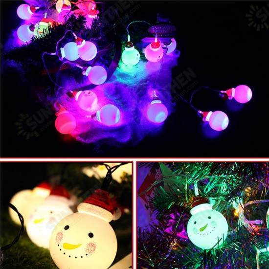 Solar Powered 3.5M 20LEDs Snowman Fairy String Light Outdoor Christmas Holiday Decoration