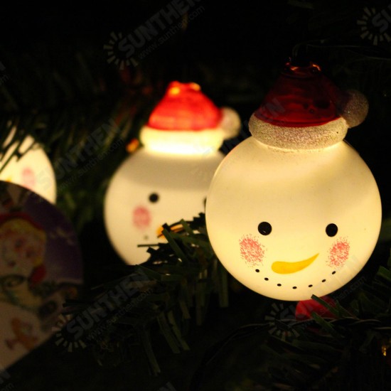 Solar Powered 3.5M 20LEDs Snowman Fairy String Light Outdoor Christmas Holiday Decoration