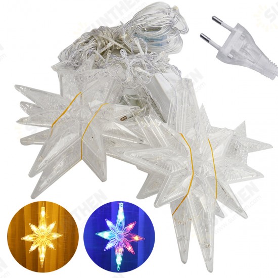 Star Curtain Window String Light LED Fairy Christmas Decorations Lights Holidays Party Wedding Outdoor Garden Lamp