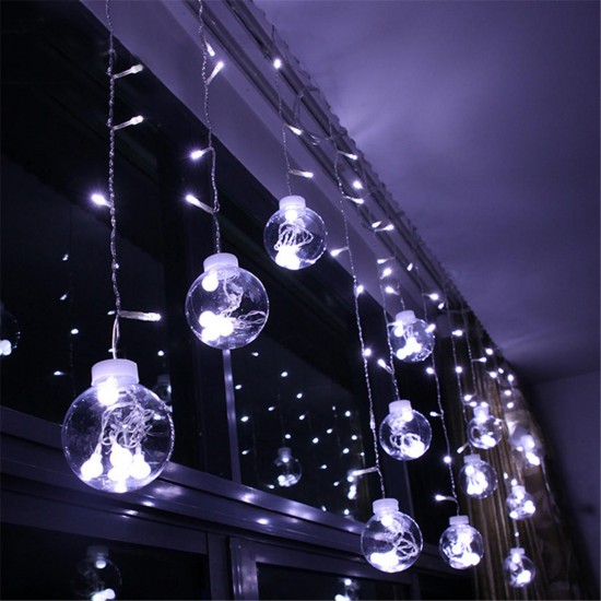 US Plug AC110V LED Curtain String Light Flashing Holiday Lamp for Outdoor Home Garden Wedding Decor