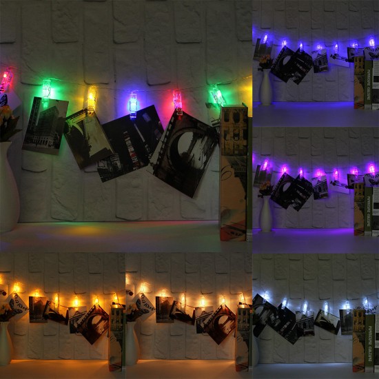 USB 2.2M 20LED Photo Peg Clip Shapes DIY Fairy String Light Xmas for Hanging Picture