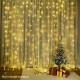 USB 5V RC Remote-Control 200/300LED Curtain Lamp String Fairy Lights Indoor Outdoor Garden Party Wedding Xmas