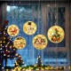 USB Hanging 3D Christmas LED String Light Novelty Decorative Light with Remote Control for Festival Party Decor