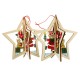 2PCS Christmas Wood Five-Pointed Star Christmas Tree Accessories