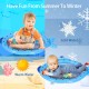 Blue Sprinkler Play Mat With Cartoon Submarine Pattern For Kids Filling Fun Water Cushion Baby Toys Summer Play