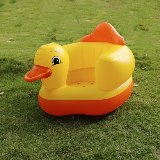 Cartoon Cute Yellow Duck Inflatable Toys Portable Sofa Multi-functional Bathroom Sofa Chair for Kids Gift