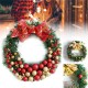 Christmas Party Home Decoration 30cm Wreath Rattan Pendant Toys For Kids Children Gift