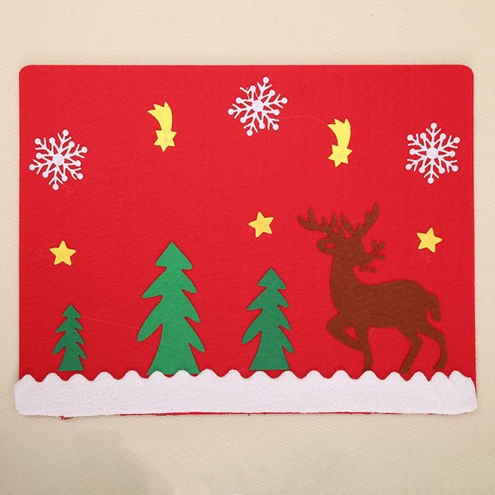 Christmas Party Home Decoration Elk Glove Table Mats Ornament Toys For Kids Children Gift