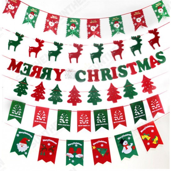 Christmas Party Home Decoration Multi-style Hanging Flags Ornament Toys For Kids Children Gift