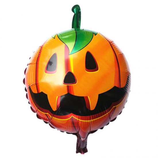 Halloween Pumpkin Head Party Home Decorations Props Foil Balloons