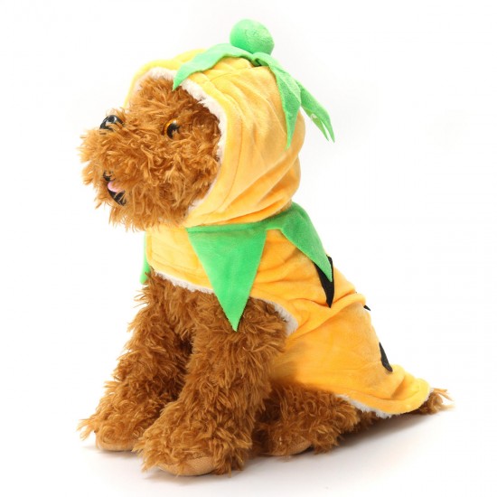 Halloween Pumpkin Style Pet Puppy Dog Cat Clothes Hoodie Costumes Apparel Coat