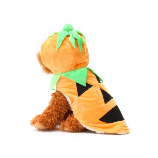 Halloween Pumpkin Style Pet Puppy Dog Cat Clothes Hoodie Costumes Apparel Coat