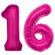 Large Birthday Party Number 16 Foil Balloon Helium Air Decoration