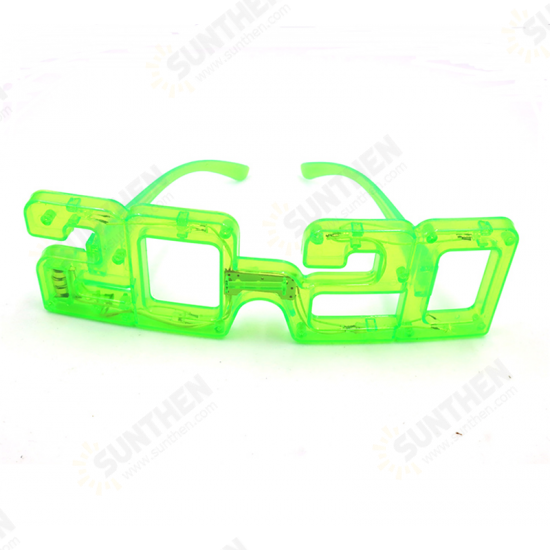 Led Glasses Flashing Light Glasses New Year 2020 Shape Light Up Christmas Holiday Party Decorations Props