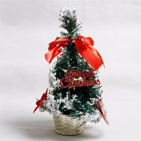 Mini Table Top Christmas Tree Ornament Multi-patterns Random Xmas Home Party Dinner Table Decor