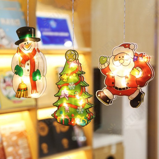 Santa Claus Led Suction Cup Window Hanging LED Lights for Christmas Decoration Holiday Festive