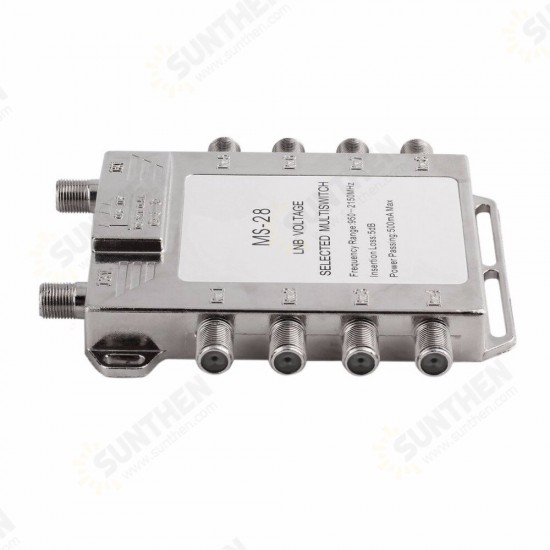 JS-MS28 2 in 8 Diseqc Switch Satellite Multiswitch Satellite Antenna Flat LNB Switch