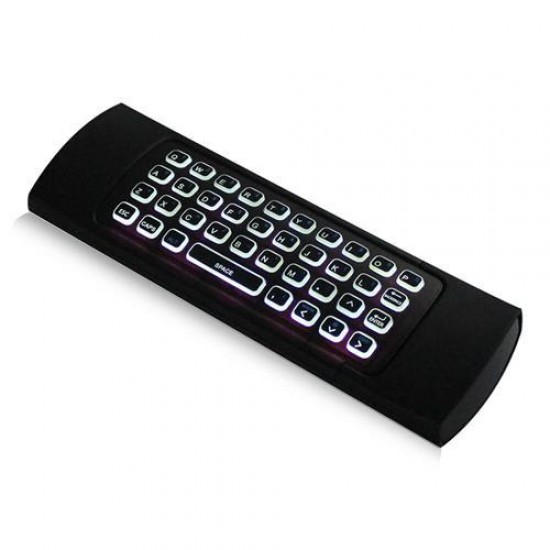 MX3 Wireless QWERTY White Backlit 2.4GHz Keyboard Air Mouse For TV Box MINI PC