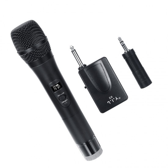 Professional UHF Double Wireless Handheld Karaoke Microphone with 3.5mm Receiver