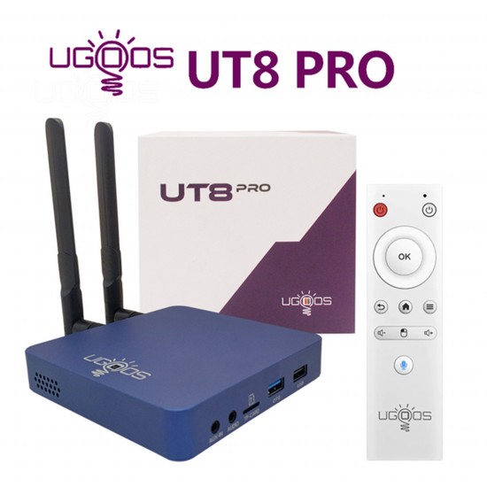 UT8 Pro Rockchip RK3568 DDR4 8GB 64GB eMMC Android 11 WIFI 6 1000M LAN 4K@60fps HDR10 BT 5.0 Smart TV BOX with bluetooth Voice Remote Control