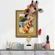 3D Giraffe Living Room Bedroom Animals Floor Home Background Wall Decor Creative Stickers